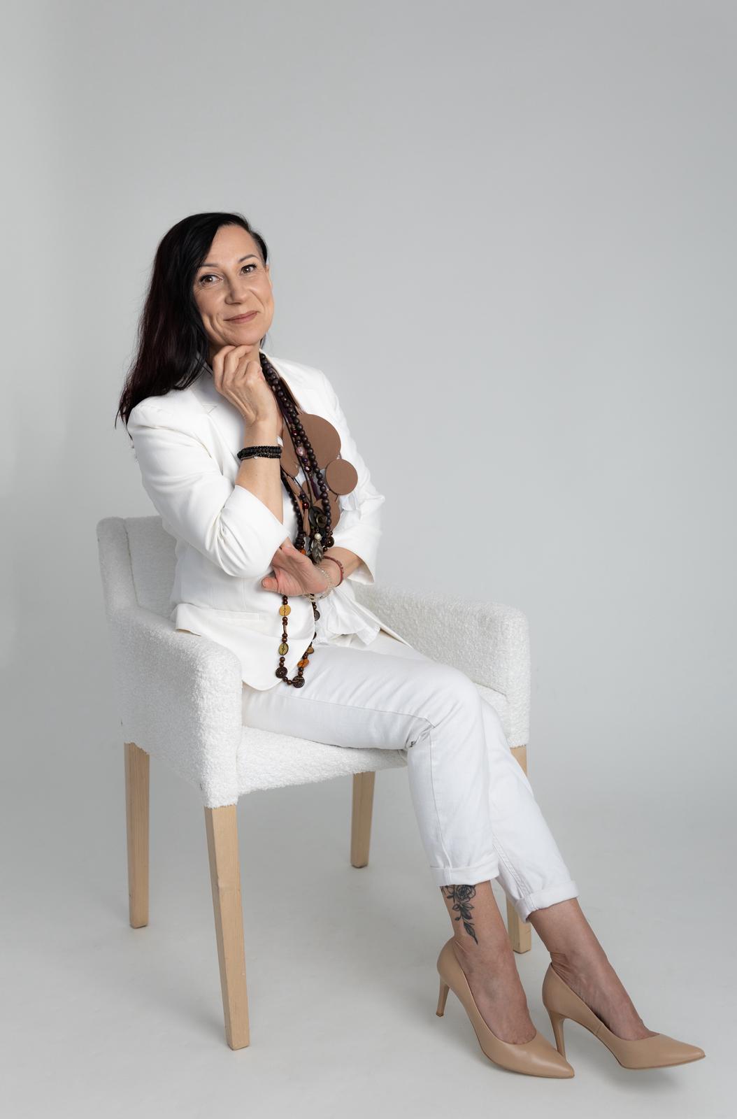 Beata Rzączek podczas rozmowy